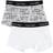 Calvin Klein Boy's Logomania Trunks 2-pack - White PR/White (B70B792003-101)