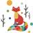 RoomMates Andy Westface Rainbow Fox Peel and Stick Giant Wall Decals