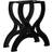 vidaXL 245433 Black Table Leg 42cm 2pcs