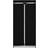 vidaXL With Zippers Black Garderob 75x160cm 2st