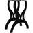 vidaXL 245432 Black Table Leg 71cm 2pcs