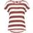 Vero Moda Wide Striped Short Sleeved Top - Red/Marsala