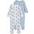 Name It Press Stud Nightsuit 2-pack - Blue/Dusty Blue (13189124)