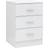 vidaXL 800462 High Gloss White Bedside Table 35x38cm