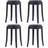 vidaXL Stackable Pallets 4pcs Barstol 46.5cm 4st