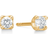Mads Z Crown Earrings (0.18ct) - Gold/Diamond