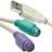 MicroConnect USB A-2PS/2 M-F 0.3m