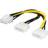 Deltaco 2x4-Pin-8-Pin PCIe M-F Adapter 0.3m