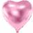 PartyDeco Foil Ballons Heart Light Pink