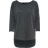 Only Oversize 3/4 Sleeved Top - Grey/Dark Grey Melange