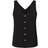 Vero Moda Button Sleeveless Top - Black