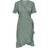 Only Wrap Dress Wvn Green Female