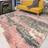 Murano Mottled Shaggy Pink, Grey, White 60x110cm