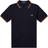 Fred Perry Twin Tipped Polo Shirt - Navy/Dark Caramel/Dark Caramel