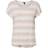 Vero Moda Wide Striped Short Sleeved Top - Pink/Sepia Rose