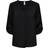 Only Divya Solid Top with 3/4th Sleeve - Black