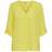 Only Divya Solid Top with 3/4th Sleeve - Yellow/Yellow Cream