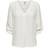 Only Divya Solid Bluse med 3/4 Ærme - White/Cloud Dancer