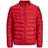 Jack & Jones Zip Through Puffer Jacket - Red/Tango Red