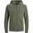 Jack & Jones Simple Zipped Hoodie - Green/Dusty Olive