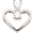 Scrouples Kleopatra Heart Pendant (0.20ct) - White Gold/Diamond