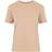 Pieces Ria Ss Fold Up Solid Tee Beige - Female