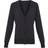 Premier Button Through Long Sleeve V-Neck Knitted Cardigan - Charcoal