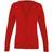 Premier Button Through Long Sleeve V-Neck Knitted Cardigan - Red