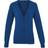 Premier Button Through V-neck Knitted Cardigan - Bleu/Violet/Noir