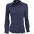 Henbury Ladies Wicking Long Sleeve Work Shirt - Navy