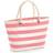 Westford Mill Nautical Beach Bag - Natural/Pink