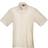 Premier Short Sleeve Formal Poplin Plain Shirt - Natural