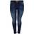 Only Carwilly Life Reg Ankle Skinny Fit Jeans - Blue/Dark Blue Denim