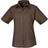 Premier Women's Short Sleeve Poplin Blouse - Brown