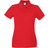 Universal Textiles Women's Fitted Short Sleeve Casual Polo Shirt - Bright Red