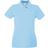 Universal Textiles Women's Fitted Short Sleeve Casual Polo Shirt - Light Blue