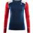 Aclima LightWool Reinforced Crew Neck Women - Insigne Blue/High Risk Red/Nature