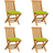 vidaXL 43040 4-pack Garden Dining Chair