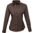 Premier Women's Long Sleeve Poplin Blouse - Brown