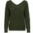 Only Melton V-Neck Knitted Sweater - Green/Forest Night