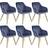 tectake Marilyn Fabric Kitchen Chair 82cm 6pcs