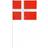 Table Decorations Dannebrog Flag Red/White 10-pack