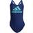 adidas Women's SH3.RO Big Logo Swimsuit - Victory Blue/Pulse Aqua