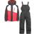 Trespass Kid's Crawley Waterproof Ski Suit Set - Black/Red