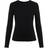 Object Ribbed Long Sleeved Top - Black