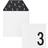 Design Letters Invites Birthday Card 3 White/Black