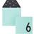 Design Letters Invites Birthday Card 6 Turquoise/Black
