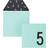 Design Letters Invites Birthday Card 5 Turquoise/Black