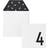 Design Letters Invites Birthday Card 4 White/Black