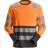 Snickers Workwear AllroundWork Hi-Vis Long Sleeve CL2 T-shirt - Hi Vis Orange/Steel Grey